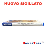 Operation Wolf Returns First Mission Rescue PS4 Playstation 4 NUOVO SIGILLATO