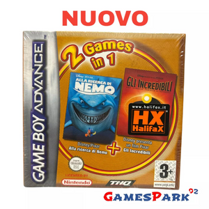 2 in 1 Disney Alla Ricerca di Nemo Gli Incredibili Game Boy Advance GBA NUOVO