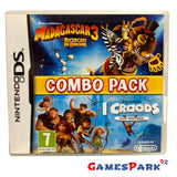 Madagascar 3 Ricercati in Europa I Croods Festa Preistorica Combo Pack Nintendo DS Usato