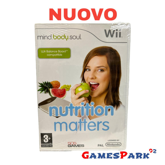 Nutrition Matters Wii Nintendo NUOVO