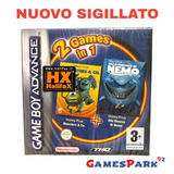 2 in 1 Disney Pixar Monsters & Co. Alla Ricerca di Nemo Game Boy Advance GBA NUOVO SIGILLATO