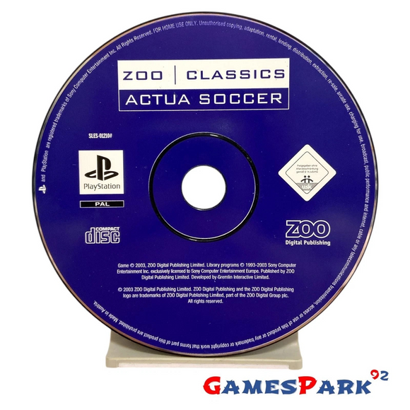 Actua Soccer PS1 Playstation 1 USATO