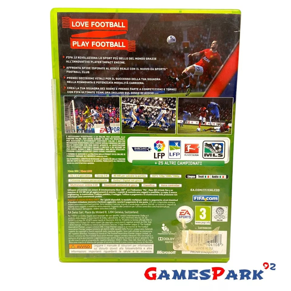 Fifa 12 XBOX 360 USATO – GamesPark92, image size:960x960