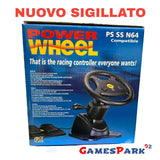 Volante Power Wheel PS1 PlayStation 1 Sega Saturn Nintendo 64 N64 NUOVO ACCESSORI