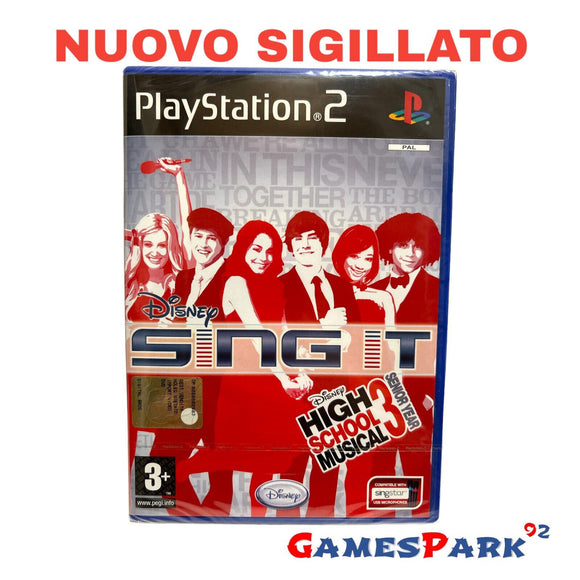 Disney Sing It High School Musical 3 Senior Year PS2 PlayStation 2 NUOVO SIGILLATO