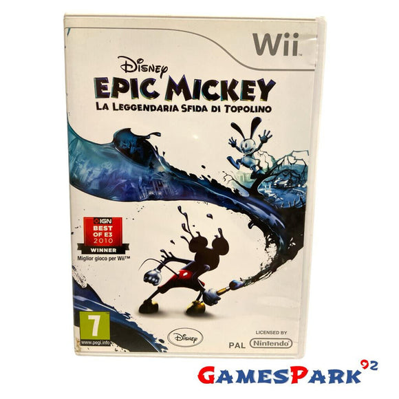 Disney Epic Mickey La Leggendaria Sfida di Topolino WII NINTENDO USATO