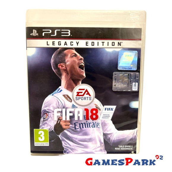 FIFA 18 Legacy Edition PS3 PlayStation 3 USATO