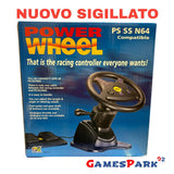 Volante Power Wheel PS1 PlayStation 1 Sega Saturn Nintendo 64 N64 NUOVO ACCESSORI