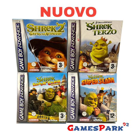 Lotto Shrek Terzo 2 Super Slam Smash n’ Crash Racing Game Boy Advance GBA NUOVO