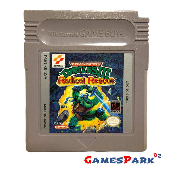Teenage Mutant Ninja Turtles III Radical Rescue Game Boy Nintendo USATO