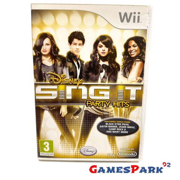 DISNEY SING IT PARTY HITS WII NINTENDO USATO