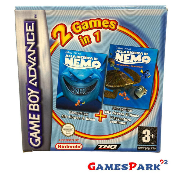 2 Games in 1 Alla Ricerca di Nemo Game Boy Advance GBA USATO