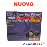 G64 Steering Wheel Rumble Effect NINTENDO 64 N64 Volante accessori NUOVO