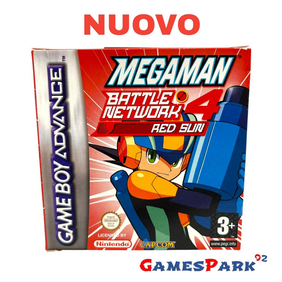 Megaman Battle Network 4 Red Sun Game Boy Advance GBA NUOVO