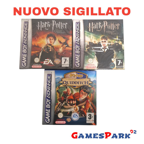 HARRY POTTER TRILOGIA COLLECTION FENICE FUOCO QUIDDITCH GAME BOY ADVANCE GBA NUOVO