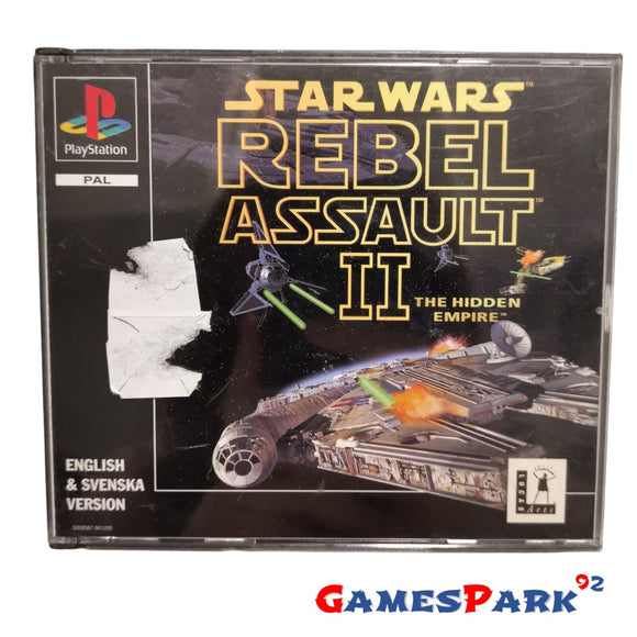 STAR WARS REBEL ASSAULT II THE HIDDEN EMPIRE PS1 PLAYSTATION 1 USATO